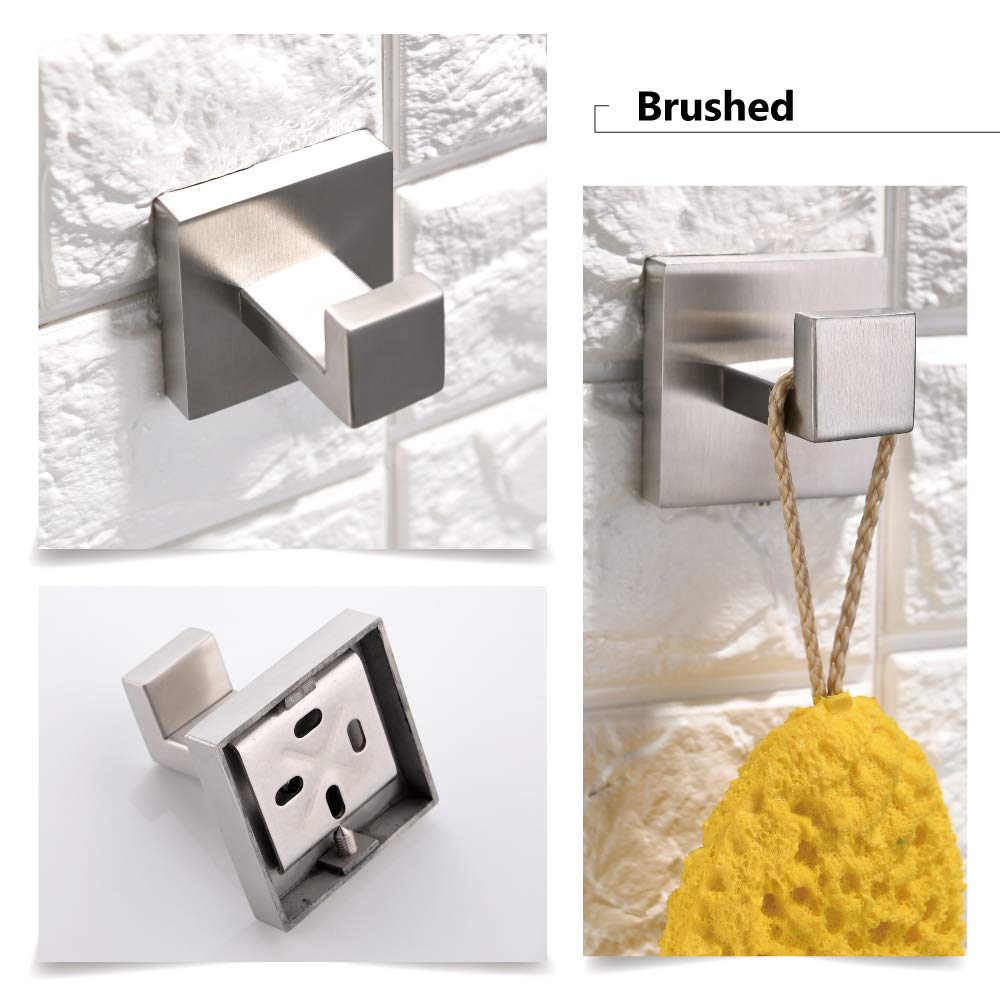 TURS Bathroom Hardware Set Brushed Towel Bar Set Stainless Steel Bathroom Accessories Towel Holder Sets Wall Mounted